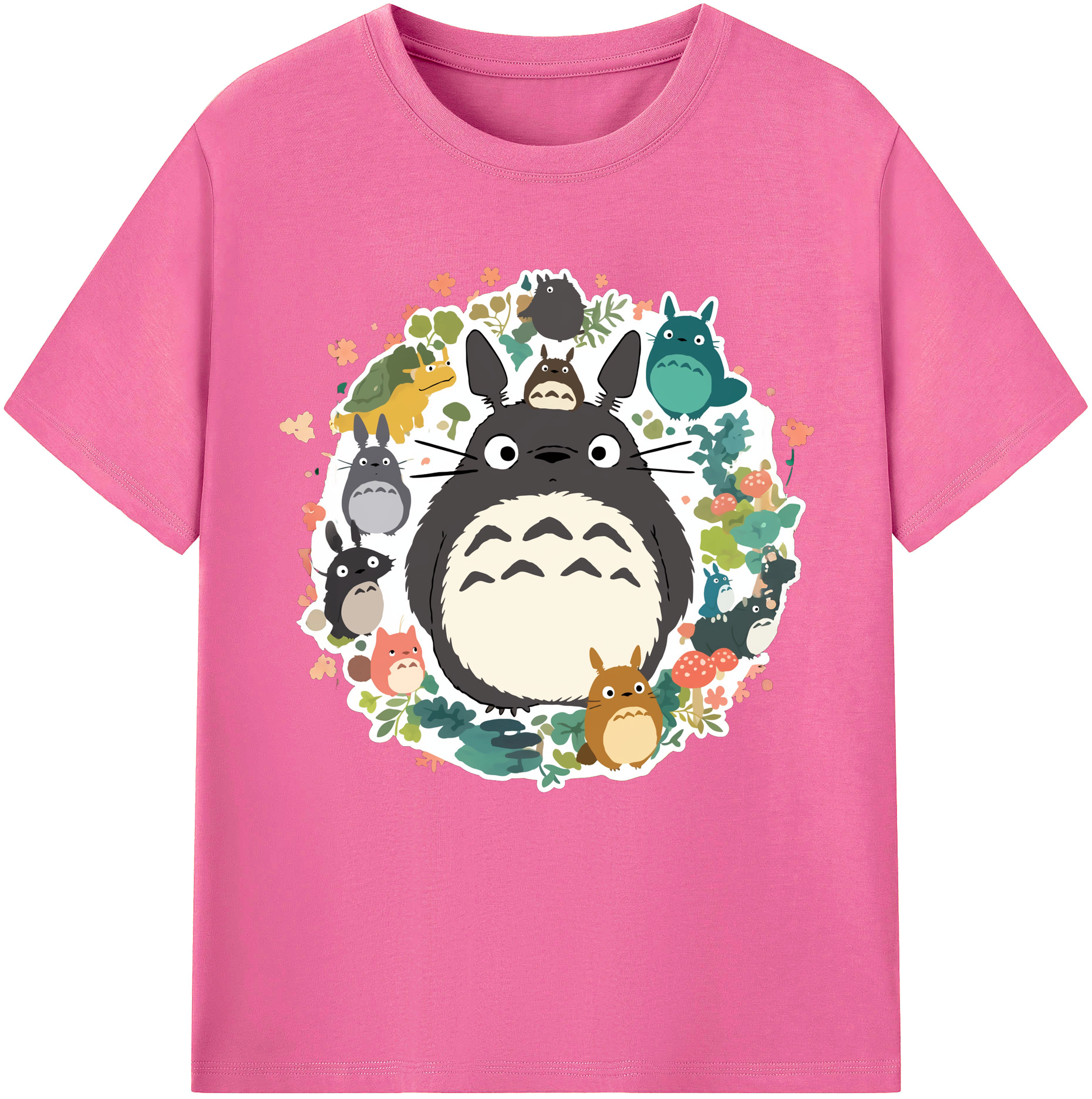 （画像用） となりのトトロ 草壁メイ 草壁サツキ My Neighbor Totoro Satsuki Kusakabe Mei Kusakabe レディースカジュアルプリントTシャツ（綿100％）
